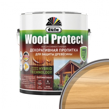 Пропитка декоративная для дерева Dufa Wood Protect Сосна 2,5 л