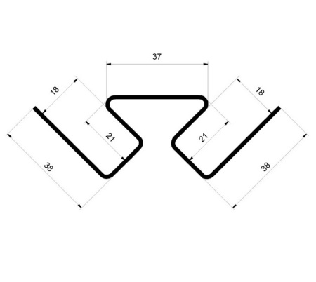 Картинка Угол внутренний 3 м Grand Line Белая