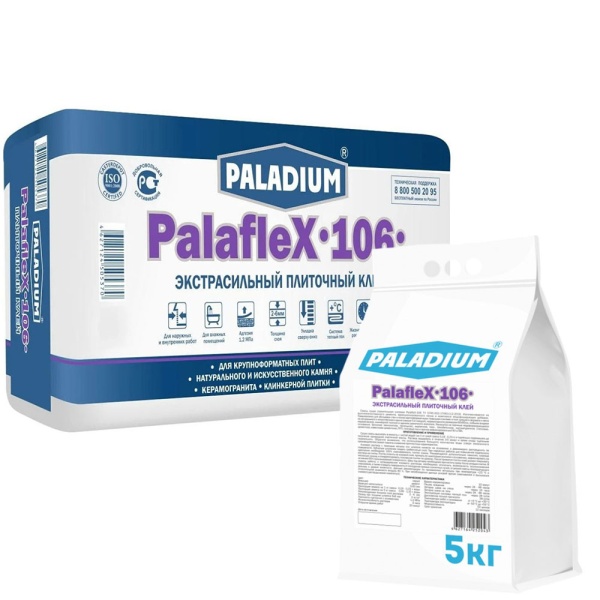 Картинка Плиточный клей Экстрасильный 25 кг PALADIUM PalafleX-106