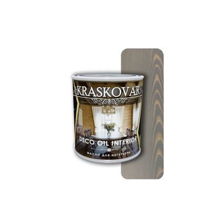 Kraskovar Масло для интерьера Серый цвет 0,75 л