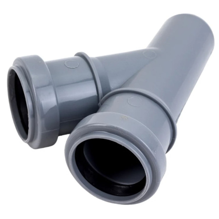 Картинка Тройник 40х40/45° Серый Политэк