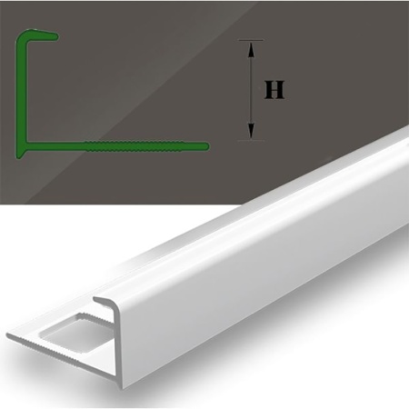 Наружный уголок-профиль для плитки ПВХ Деконика, Серый глянцевый, 10 мм х2,5 м