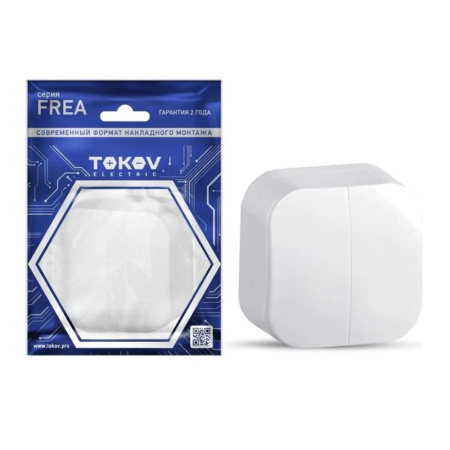 Изображение Выключатель 2 клавиши ОП Frea 10А IP20 250В АБС-пластик Белый TOKOV ELECTRIC Картинка Выключатель 2 клавиши ОП Frea 10А IP20 250В АБС-пластик Белый TOKOV ELECTRIC