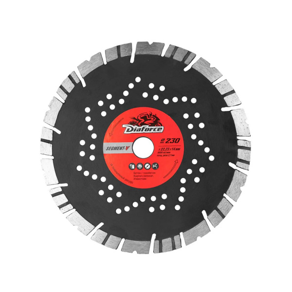 Картинка Круг алмазный 230х22,23х14х2,7 мм Diaforce Segment-V