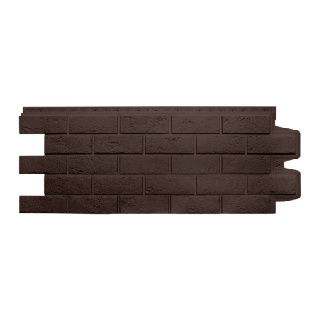 Фасадная панель Grand Line СТАНДАРТ Состаренный кирпич коричневая 1109х418 мм
