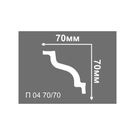 Картинка Плинтус потолочный П04 70/70 2 м Де-Багет