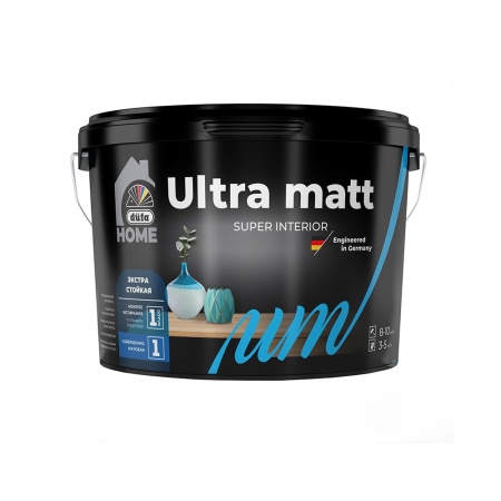 Краска Dufa Premium Home Ultra matt для стен и потолков BC Глубокоматовая 9 л