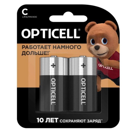 Батарейка Элемент питания алкалиновый C/LR14 1.5В Basic Opticell