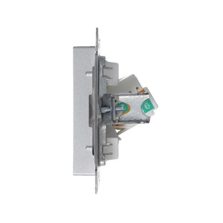 Картинка Розетка компьютерная RJ45 в рамку Алюминий Systeme Electric ATLASDESIGN