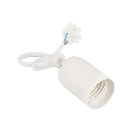 Картинка Патрон подвесной Е27 4А 250В с проводом и клеммной колодкой Белый Navigator