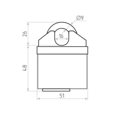 Картинка Замок навесной всепогодный ЗНВ-710-51