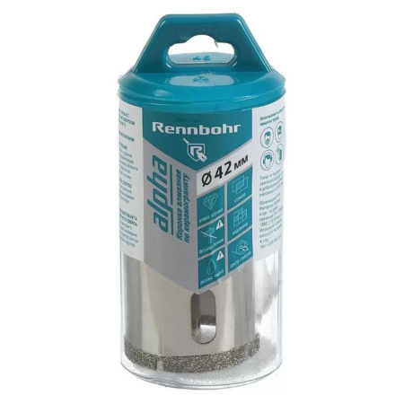 Картинка Коронка алмазная 42 мм по керамограниту Rennbohr