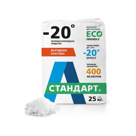 Антигололед А-Стандарт -20 °С 25 кг