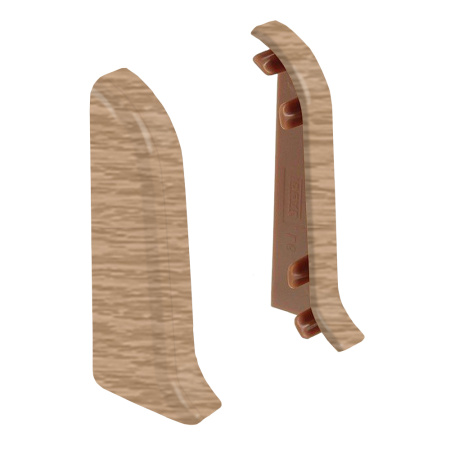 Торцевые заглушки для плинтуса К55 Комфорт 2 штуки Дуб