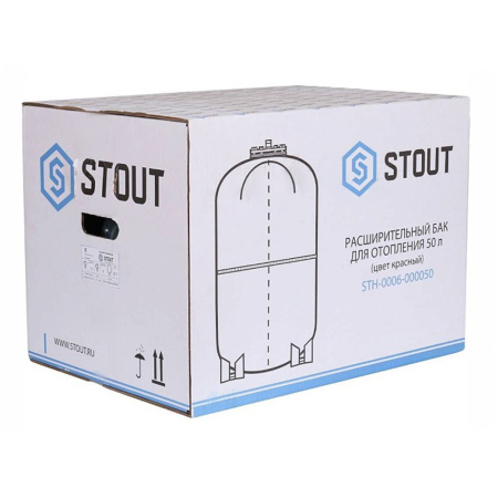 Картинка Бак расширительный на отопление 50 л Красный STH-0006-000050 STOUT