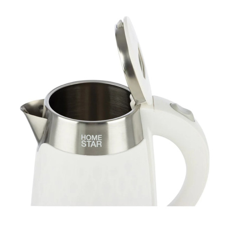 Картинка Чайник HS-1021 на 1.7 л двойной корпус Белый HomeStar