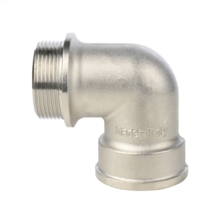 Картинка Угольник НВ 1 1/2" никелированный с упором STOUT