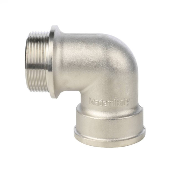 Картинка Угольник НВ 1 1/2" никелированный с упором STOUT