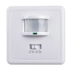 Датчик движения ИК встраиваемый  500w 140 гр 12 м IP20 Белый SEN1A FERON