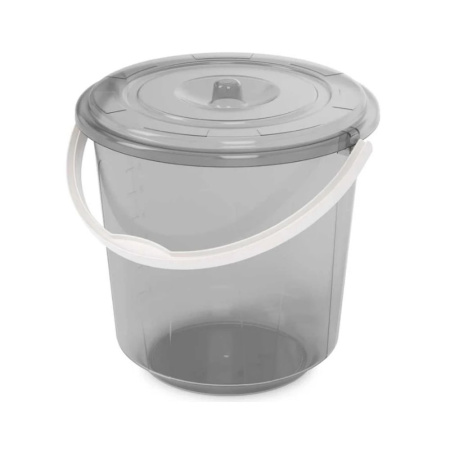 Картинка Ведро пластиковое 10 л ХОЗЯЮШКА с крышкой М1213