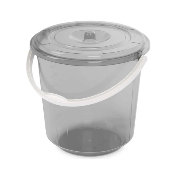 Картинка Ведро пластиковое 10 л ХОЗЯЮШКА с крышкой М1213