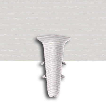 Внутренний угол для плинтуса П70 мм Светло-серый Деконика