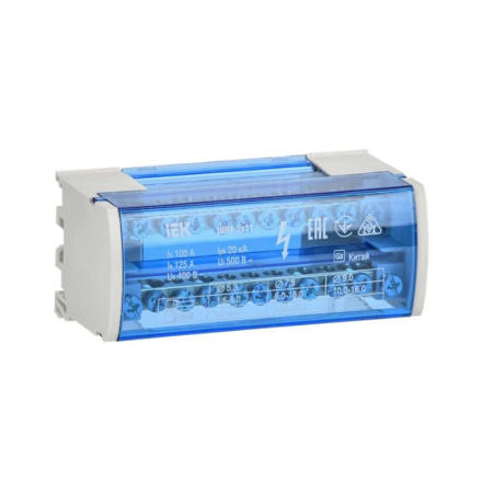 Картинка Шина на DIN-рейку в корпусе Кросс-модуль L+PEN 2х11 IEK