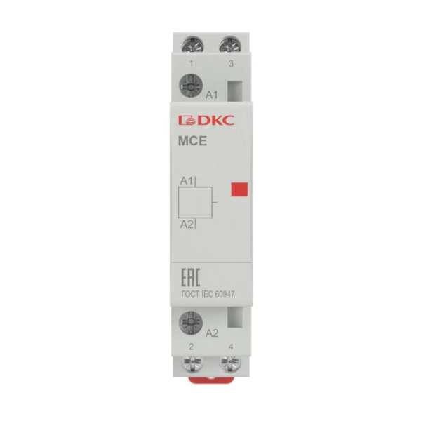 Картинка Контактор модульный YON max типа MCE 2P 2НО 25A 240В DKC