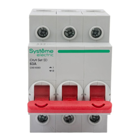 Картинка Выключатель нагрузки ВН 3P 63А 400В City9 Set System Electric