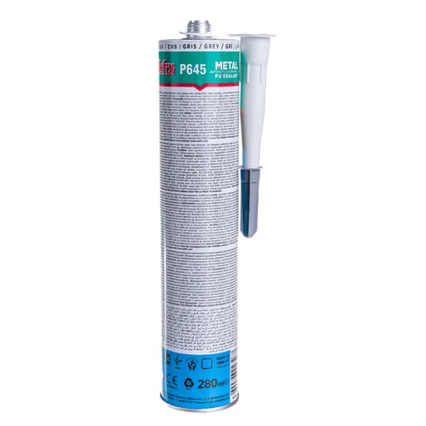 Картинка Герметик для металла полиуретановый Р645 280 мл Серый Akfix