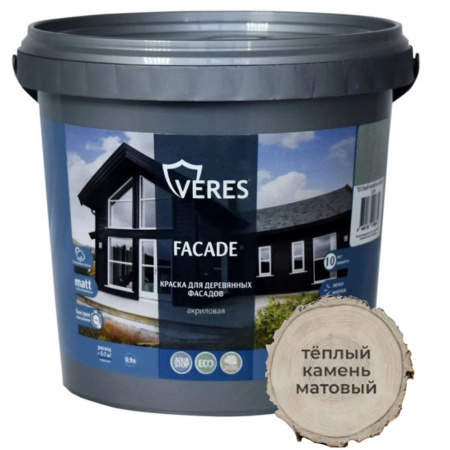 Краска для деревянных фасадов Теплый камень 0,9 л Veres