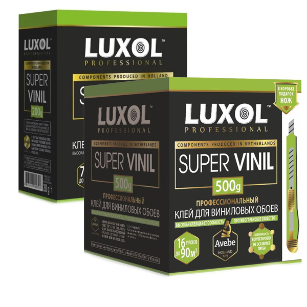 Картинка Клей обойный для виниловых обоев 500 г LUXOL SUPER VINIL Professional
