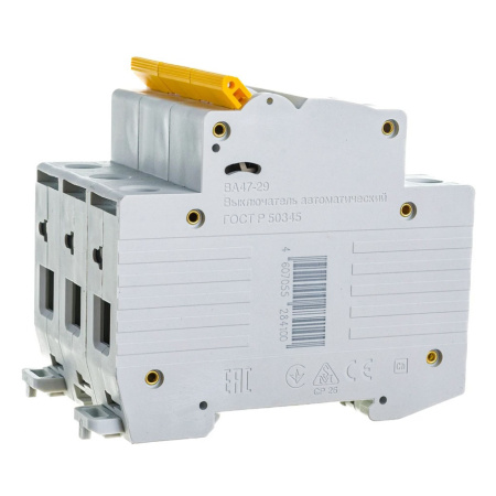 Картинка Выключатель автоматический 3п 40А С ВА47-29 4.5кА IEK