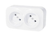 Legrand Quteo розетка двойная без заземления Белая 782212