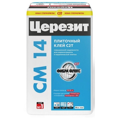 Клей для керамической плитки и керамогранита Церезит CM 14 Extra 25 кг