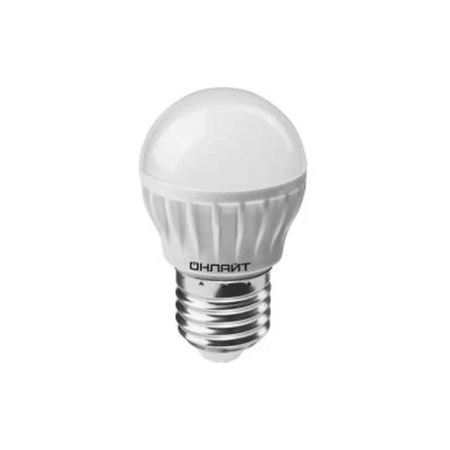 Лампа светодиодная ОНЛАЙТ LED 6вт E27 Тёплый матовый шар