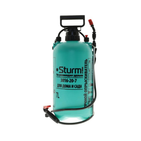 Картинка Опрыскиватель 7л с ручным насосом и шлангом Sturm