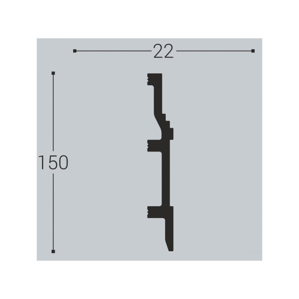 Картинка Плинтус напольный XPS П8 150/22 2 м Bello Deco