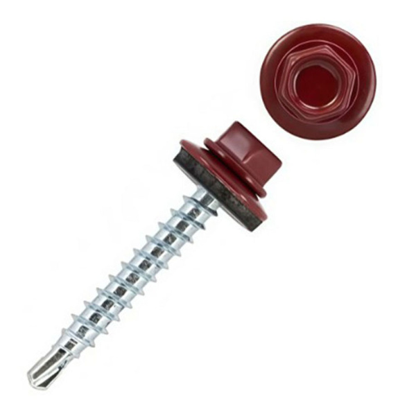 Картинка Саморез кровельный 5.5х19 мм Ral 3005 Бордовый