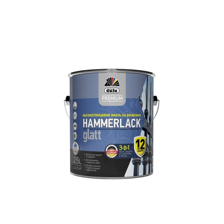 Эмаль по ржавчине 3в1 Dufa Premium Hammerlack 2,5 л База C