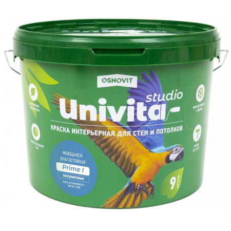 Краска для интерьера 9 л Основит Univita Studio Prime I