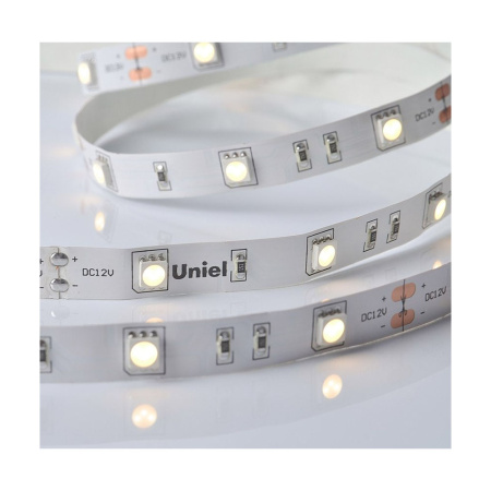 Картинка Светодиодная лента Uniel ULS-M22-5050-30LED/m-10mm-IP20-DC12V-7,2W/m-5M-3000K PROFI
