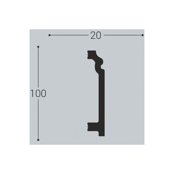 Картинка Плинтус напольный XPS П4 100/20 2 м Bello Deco