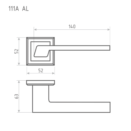 Картинка Ручка дверная 111К АЛ Старая бронза