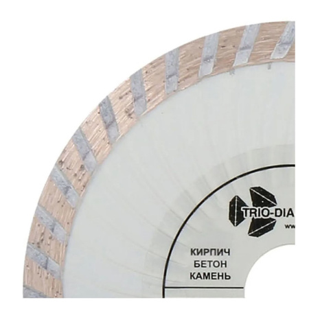 Картинка Круг Алмазный 125х22,23 мм турбо Серый-волна TRIO-DIAMOND