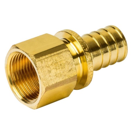 Переход ВР 25 x G 3/4" латунь для труб из сшитого полиэтилена аксиальный STOUT