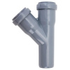 Тройник 32х32/45° для внутренней канализации Серый Политэк
