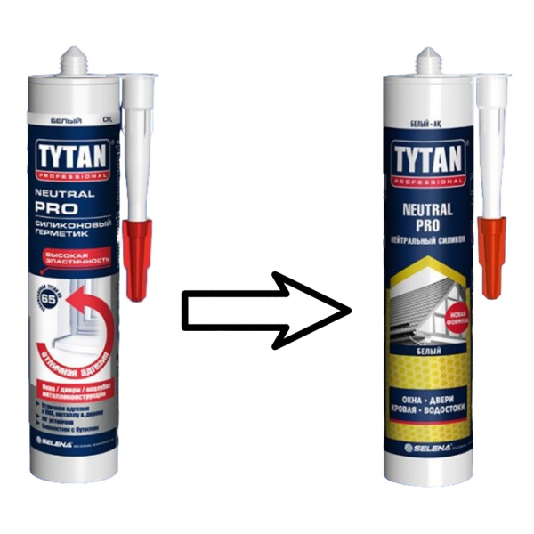 Картинка Герметик силиконовый Белый TYTAN Professional Neutral PRO