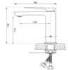 Картинка Смеситель для раковины латунь VALFEX Callisto Graphite VF.10817-3