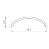 Картинка Экран ARH-KANT-H16-2000 Round Opal-PM ARL Пластик Arlight